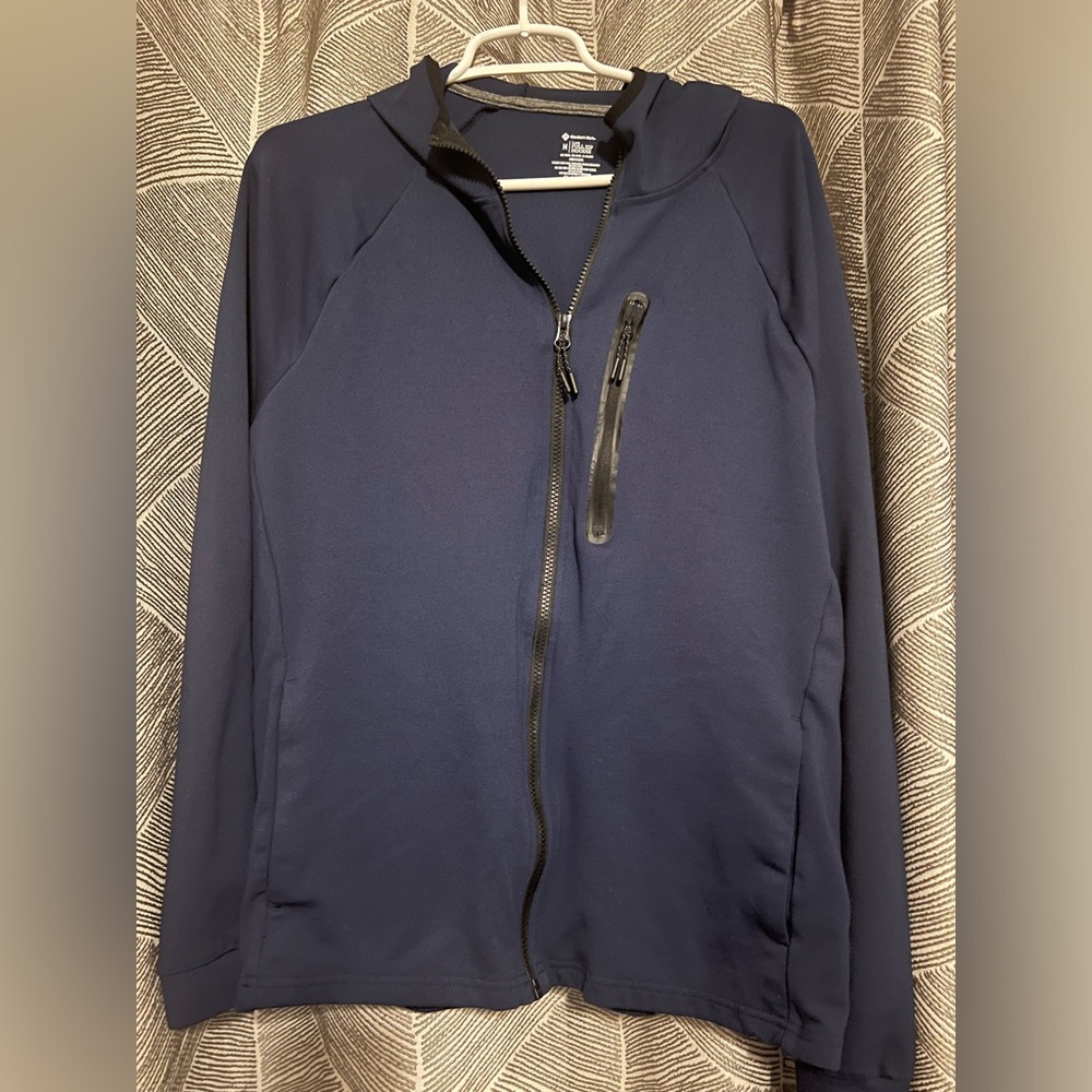 Mens Members Mark Luxe Full Zip Hoodie - Medium